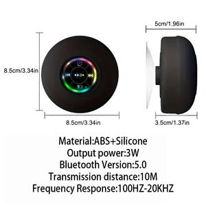Haut-parleur Bluetooth sans fil portable, lumière LED, étanche IPX4, pour l'extérieur - Product Image 1