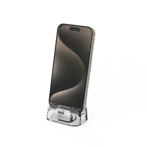 Universal Mobile Phone Display <b>Stand</b> Acrylic Cellphone Transparent Holder Can Work With Seccurity Alarm System - Product Image 5