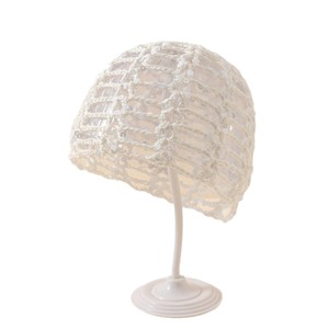 Bonnet en maille rayée en coton pour femme, filet à cheveux en crochet, snood, couvre-chef de nuit et turban enveloppant - Product Image 4