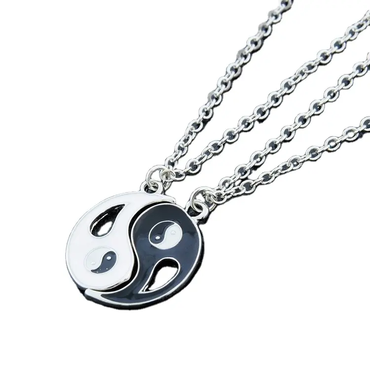 Lux Accessories Silver Tone Cherry BFF Best Friends Charm Pendant Necklace 2PC 