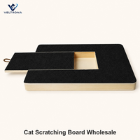 Grattoir pour chat avec cadre en bois, grattoir plat pour chat pour affûter les griffes, grattoir pour chat réutilisable avec papier abrasif de rechange