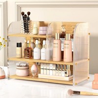 Organisateur de cosmétiques en acrylique, support de rangement de maquillage pour le bureau, le comptoir de la salle de bain
