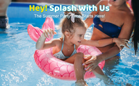 Bouée de natation sirène gonflable en PVC personnalisée, tubes de bain mignons, flotteurs de piscine pour enfants, pour jeux aquatiques en famille en extérieur dans la cour