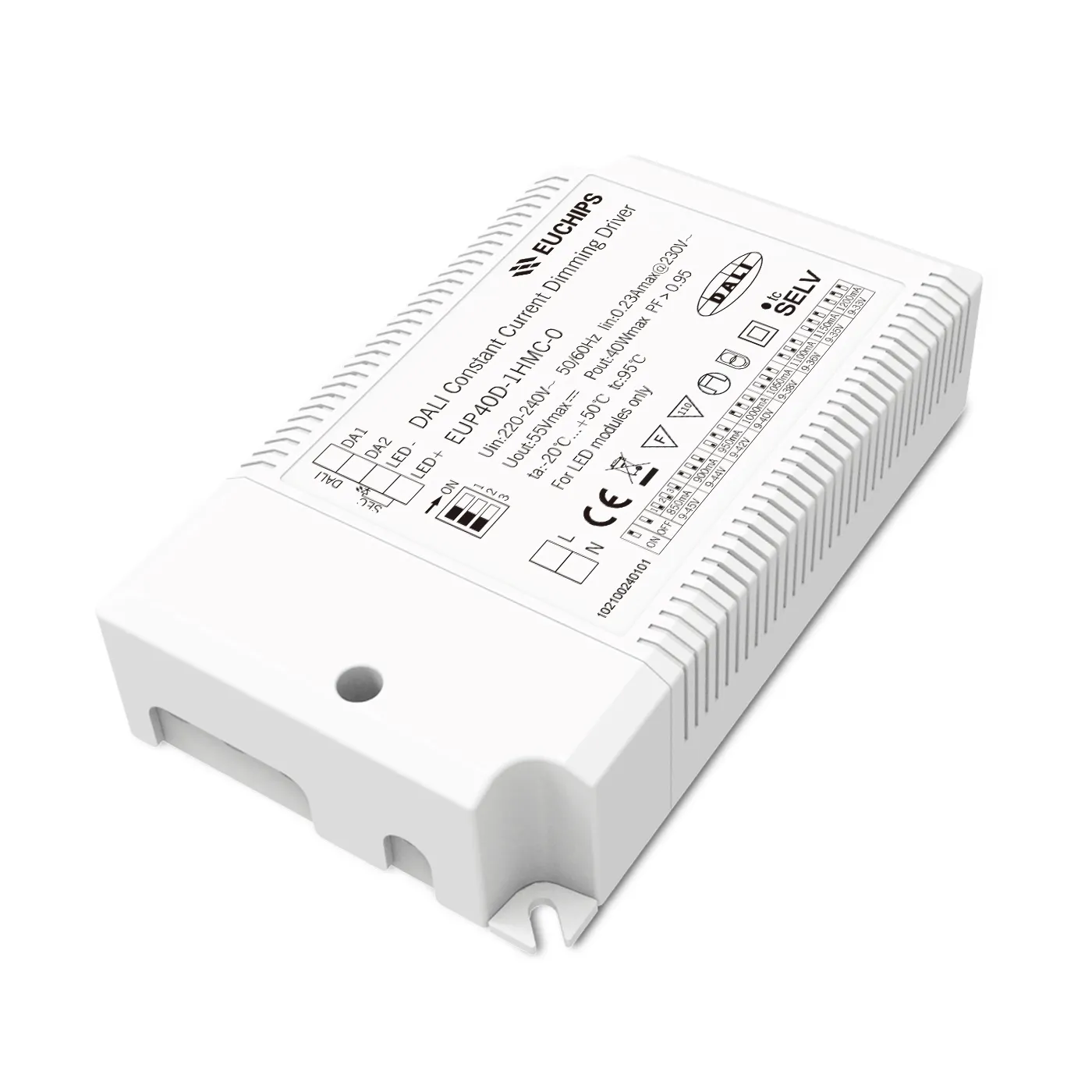 220-240V Input 40w SELV Driver DALI dimmerabile a canale singolo a corrente costante