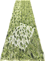 Tissu en dentelle à paillettes de haute qualité NI.AI, tissu en filet brodé avec des perles pour soirée, mariage