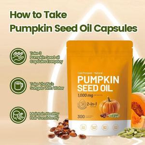 Cápsulas de Aceite de Semilla de Calabaza de 1000 mg con Saw Palmetto - Soporte Natural para la Salud de la Próstata y el Crecimiento del Cabello para Adultos - 300 Cápsulas - Product Image 3