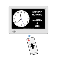 Horloge de démence pour personnes âgées, horloge numérique 7 "avec date et jour de la semaine, DST automatique, horloge de calendrier non abrégé, vente en gros bon marché