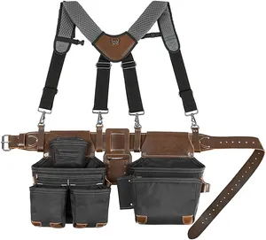 Custom Heavy Duty Adjustable Suspender Electrical Engineer Waist Tool Belt Bag