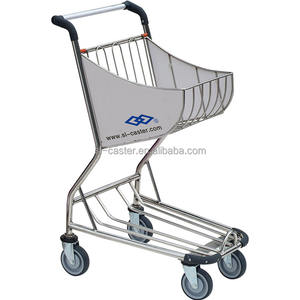 Chariot d'aéroport en acier inoxydable à 3 roues Factory Direct Chariot à main de qualité supérieure pour les voyageurs disponibles à la vente - Product Image 2