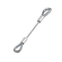 Metal kablo pabuçları ve döngü aydınlatma aksesuarları ile özelleştirilmiş paslanmaz çelik tel halat Sling preslenmiş türleri