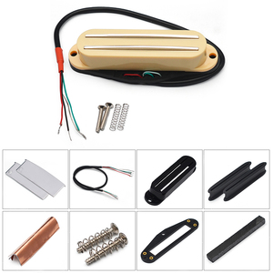 Kits de ramassage DIY pour <span class=keywords><strong>guitare</strong></span> électrique ST Humbucker, bobine de ramassage à double bobine/couverture/barre en céramique/câble/pièces de poteau multicolores - Product Image 5