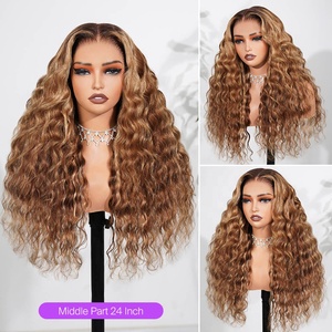 <span class=keywords><strong>Perruque</strong></span> bouclée bohème transparente HD 13x6 avec dentelle frontale, mèches, sans colle, avec cordon de serrage, en cheveux humains naturels, boucles naturelles - Product Image 2