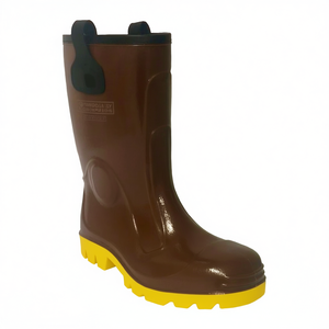 Botas de Seguridad de PVC Marrón Ttake con Suela para Protección Laboral - Product Image 2
