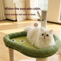 Arbre à chat avec couchage intégré, poteau à griffer en sisal et balle de jeu – Tour pour chat idéale pour les petits espaces