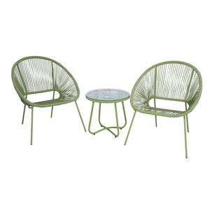 Sedia da Giardino in Rattan Leggera e Confortevole, Impilabile, <span class=keywords><strong>Set</strong></span> con Tavolino da Caffè per Arredamento <span class=keywords><strong>Esterno</strong></span> - Product Image 5
