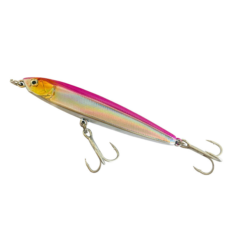 de lomo rosado y cuerpo plateado