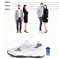 Baskets de sport pour hommes en cuir de vachette de haute qualité, rehaussantes invisibles de 8 cm, pour la vente en gros