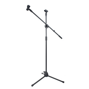 Microphone <b>Stand</b> ML03 Dual Clamp Floor <b>Stand</b> Metal Plastic Tripod Stage Performance <b>Weighted</b> Base Adjustable Height - Product Image 2