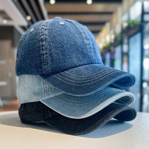 High Quality Breathable Waterproof 6-Panel Denim <strong>Light</strong> Plate Cap Baseball Sun <strong>Hat</strong> with Metal Buckle for Unisex Adults Summer - Product Image 1