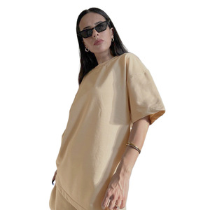 Conjunto de Dos Piezas para <span class=keywords><strong>Mujer</strong></span> JAC22 B104, Cuello Redondo, Manga Corta, Estilo Versátil y Holgado - Product Image 4