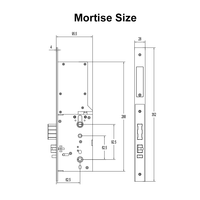Cerradura Inteligente para Habitaciones de Hotel con Manija Dividida de Aleación de Zinc, Sistema de Gestión de Cerraduras Inteligentes con Tarjeta RFID Electrónica Sin Conexión para Hoteles