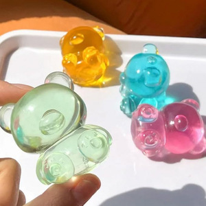 Hot Sale TPR Maltose Transparent <b>Cute</b> <b>Bear</b> Slowly Rebounds Stretchy Decompression Sensory Squeeze Squishy Toy for Kids Adults - Product Image 3