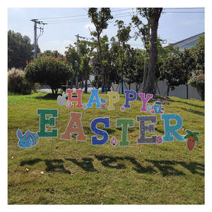 Double impression personnalisée, décoration de jardin, joyeux <span class=keywords><strong>anniversaire</strong></span>, fête de mariage, signe de cour - Product Image 2