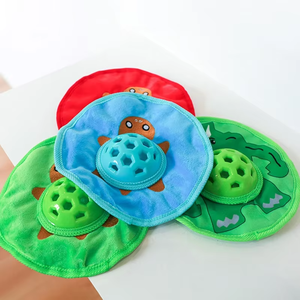 1 unidad de disco volador ecológico de dibujos animados para mascotas, juguete con sonido, tapete interactivo para alimentación lenta de perros, dispensador de comida, disco suave de 22 cm - Product Image 3