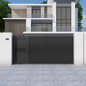 Portail intelligent en aluminium pour villa, portail coulissant pour garage de complexe résidentiel, portail en fer, portail mural, portail d'usine - Product Image 3