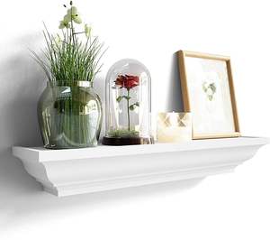 Étagères flottantes en bois <span class=keywords><strong>blanc</strong></span> présentoir de rangement mural pour cuisine salle de bain décor à la maison en gros - Product Image 5