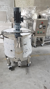 Mezclador de Líquidos con <span class=keywords><strong>Agitador</strong></span> y Raspador CE, Tanque de Mezcla Portátil de Acero Inoxidable para Productos Químicos, 300 Litros - Product Image 2