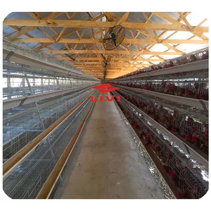 זול מחיר 120 שכבות קיבולת סוללה כלובי עבור תרנגולות מטילות עוף פלדה כלוב בעלי חיים למכירה בניגריה אוגנדה עופות החווה