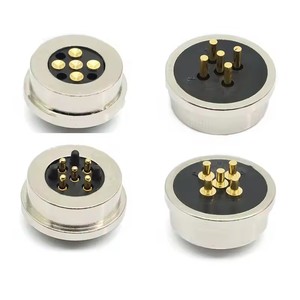 Conector Magnético de 5 Pines con Placa de Circuito, Circular, Resistente al Agua, 3/4 Pines, Base de Carga Magnética de Contacto Fuerte, Conectores Macho y Hembra - Product Image 2