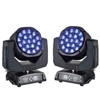 Projecteur de scène LED 19x15w RGBW, nouveau système de lumière, ZOOM yeux d'abeille, tête mobile, fête stroboscopique, pour Ktv Performance sur scène