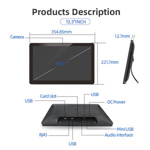 Độ phân giải cao 13.3 inch thương mại <span class=keywords><strong>Android</strong></span> thông minh màn hình phẳng 4K Video Đăng tường Màn hình LCD <span class=keywords><strong>TV</strong></span> cho thiết bị trong nhà - Product Image 4