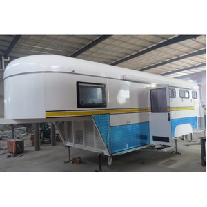 Remolque para Caballos de Triple Eje HERUI, con Certificación DOT, de Aluminio, con Compartimento para Equipo, Resistente a la Intemperie, Transporte Equino Cómodo - Product Image 1