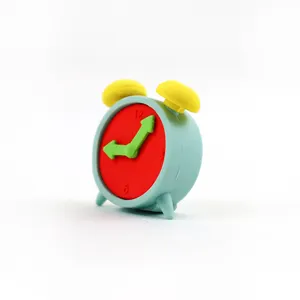 Ufficio professionale dell'aula della scuola di fabbrica utilizzando la gomma da cancellare 3D carina Kawaii a forma di orologio - Product Image 1
