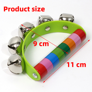 Campanelle Musicali con Manico in Legno a Forma di Arcobaleno, Campanelle in Metallo Stile Polar Express per Decorazioni Natalizie e San Valentino - Product Image 3