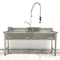 Évier utilitaire en acier inoxydable évier à linge sur pied en acier inoxydable