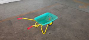 Brouette en métal multicolores pour enfants, jouet de jardinage, chariot de jardin pour enfants, outil de jeu pour l'extérieur - Product Image 3