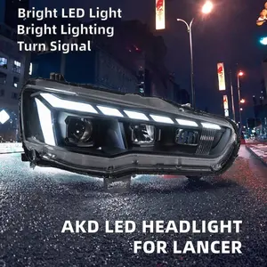 Novo Farol LED <span class=keywords><strong>AKD</strong></span> 36V 4000 Lm para Mitsubishi Lancer 2008-2018 com DRL, Sinal de Direção, Luz Alta e Lente Projetora Angel Eye - Product Image 6