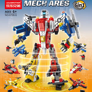 Lele Brother 6 en 1 Briques <span class=keywords><strong>de</strong></span> Construction Policières Transformables Jouets Voiture Anti-explosion SWAT Blocs Éducatifs Modèle Jouet 371 Pièces - Product Image 5