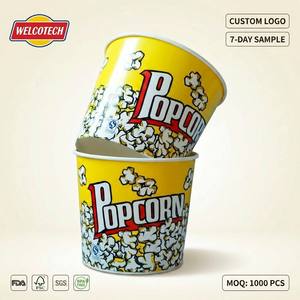WELCOTECH - Vasos de Papel Desechables Personalizados al por Mayor para <span class=keywords><strong>Palomitas</strong></span> de Maíz, Tazas de Papel con Marca para <span class=keywords><strong>Palomitas</strong></span> de Maíz - Product Image 1