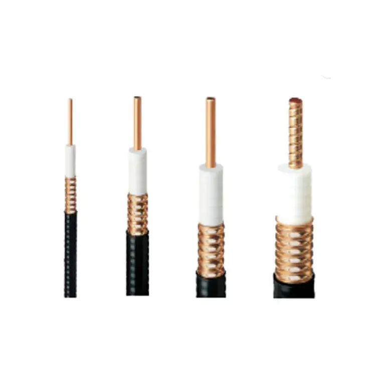 Corrugated Feeder cable 1/4" S 3/8" S 1/2"S superflexible 1/2 7/8 ldf4 50a Low VSWR heliax coaxial cable 50 ohm andrew telecom