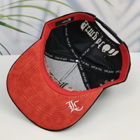 Casquettes Premium en Gros Personnalisées avec Broderie en Relief, Casquettes de Baseball à Visière Courbe en Daim, 5 Panneaux, en Coton, Unisexe, Style Urbain