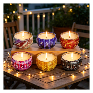 Contenants décoratifs pour bougies, vases métalliques de luxe vides avec couvercle pour le remplissage de cire de soja, emballage et présentation assortis - Product Image 5