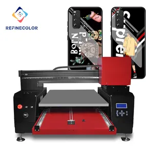 Refinecolor CMYK White Gloss Vacuum Table Factory 6090 UV Printer UV Bottle Printer DDP Shipping By Sea Door To Door