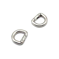 Boucle à ressort en forme de D pour sacs à main de luxe - Anneau en métal en alliage de zinc