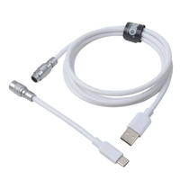 Câbles de clavier mécanique USB Type-C YC8 Aviator, connecteur détachable, tressage en nylon, charge rapide 3A, logo personnalisable, 12 mois