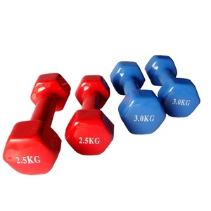 Men's bodybuilding fitness free weights cast vinyl dumbbell neoprene - Product Image 1